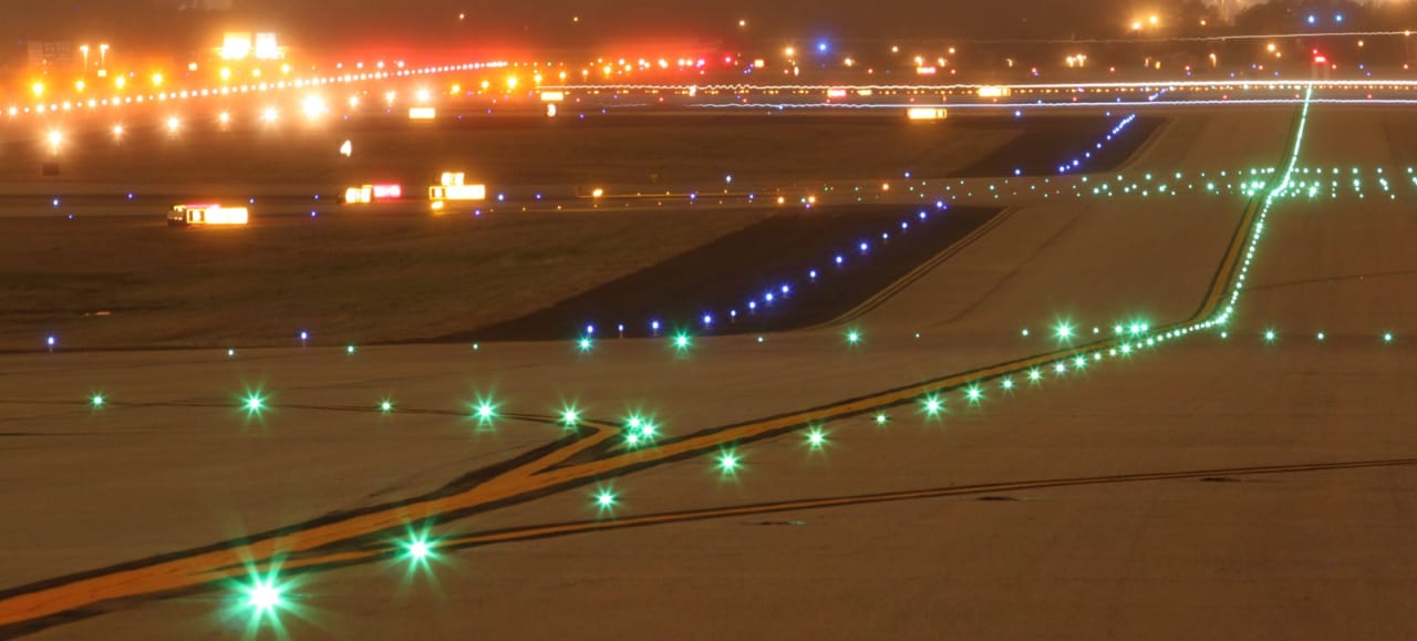 Airport runway lights